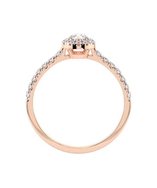 Gold ring with diamonds (0.45ct)