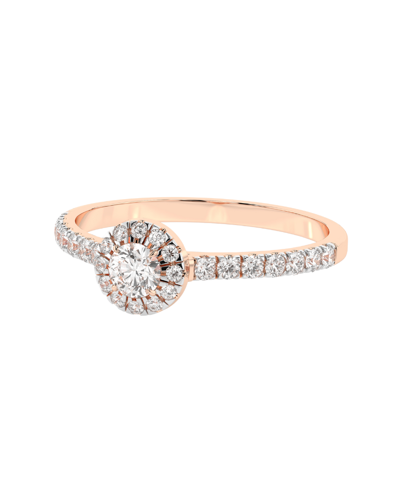 Gold ring with diamonds (0.45ct)