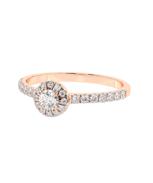 Gold ring with diamonds (0.45ct)