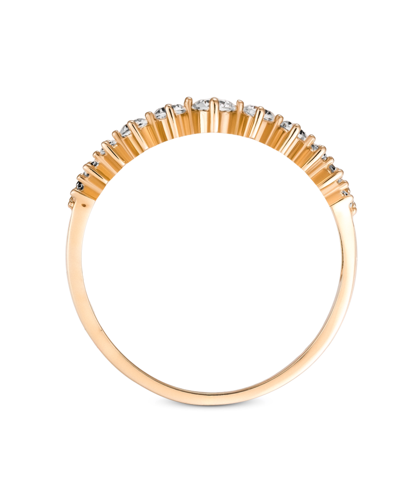 Gold ring with zircons