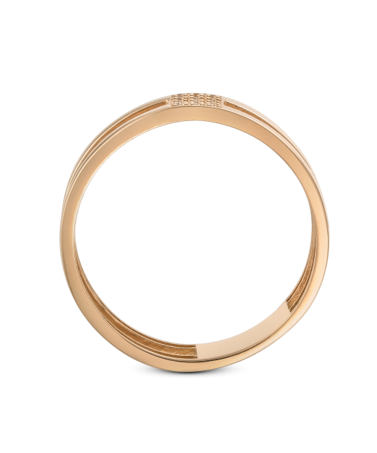 Gold ring with zircons