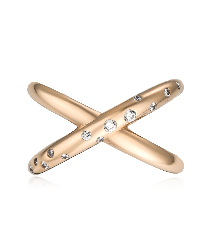 Золотое кольцо с цирконами