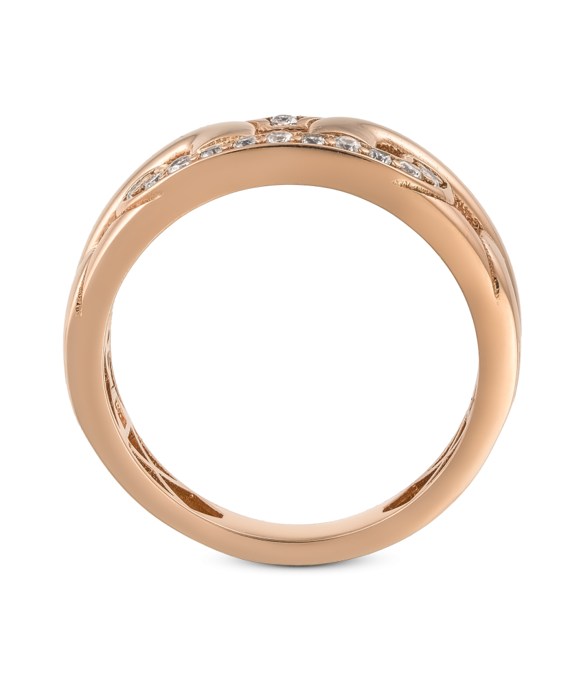 Золотое кольцо с цирконами Золотое кольцо с цирконами