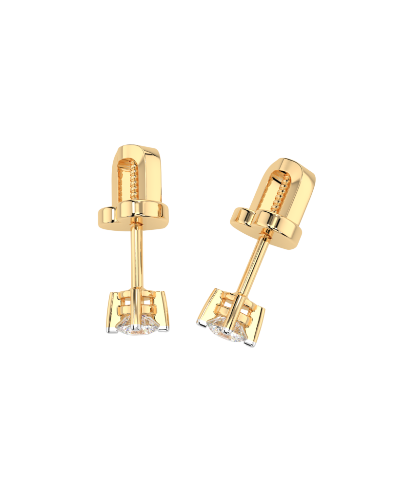 Yellow Gold earrings with diamonds