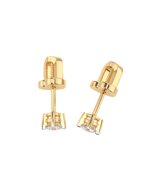 Yellow Gold earrings with diamonds