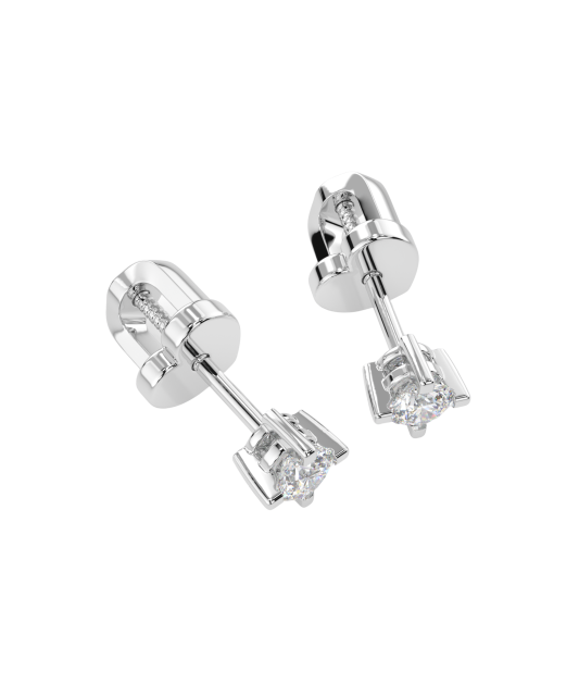 White gold earrings with diamonds