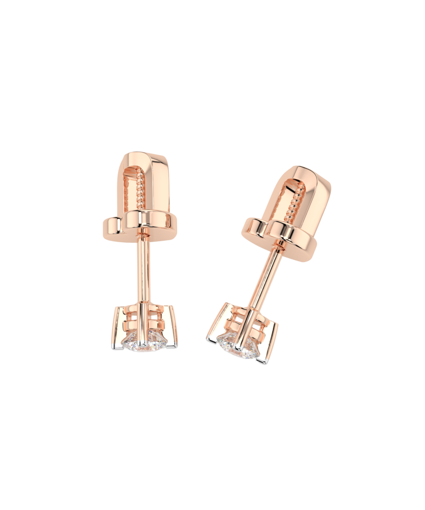 Gold earrings with diamonds