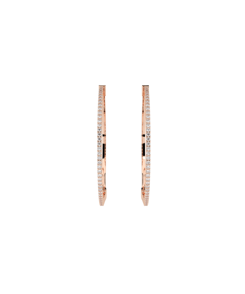 Gold earrings with diamonds