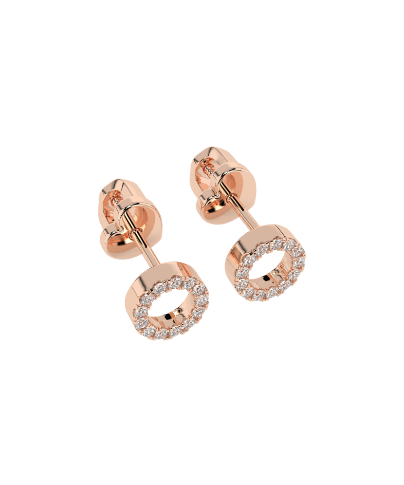 Gold earrings with diamonds Gold earrings with diamonds