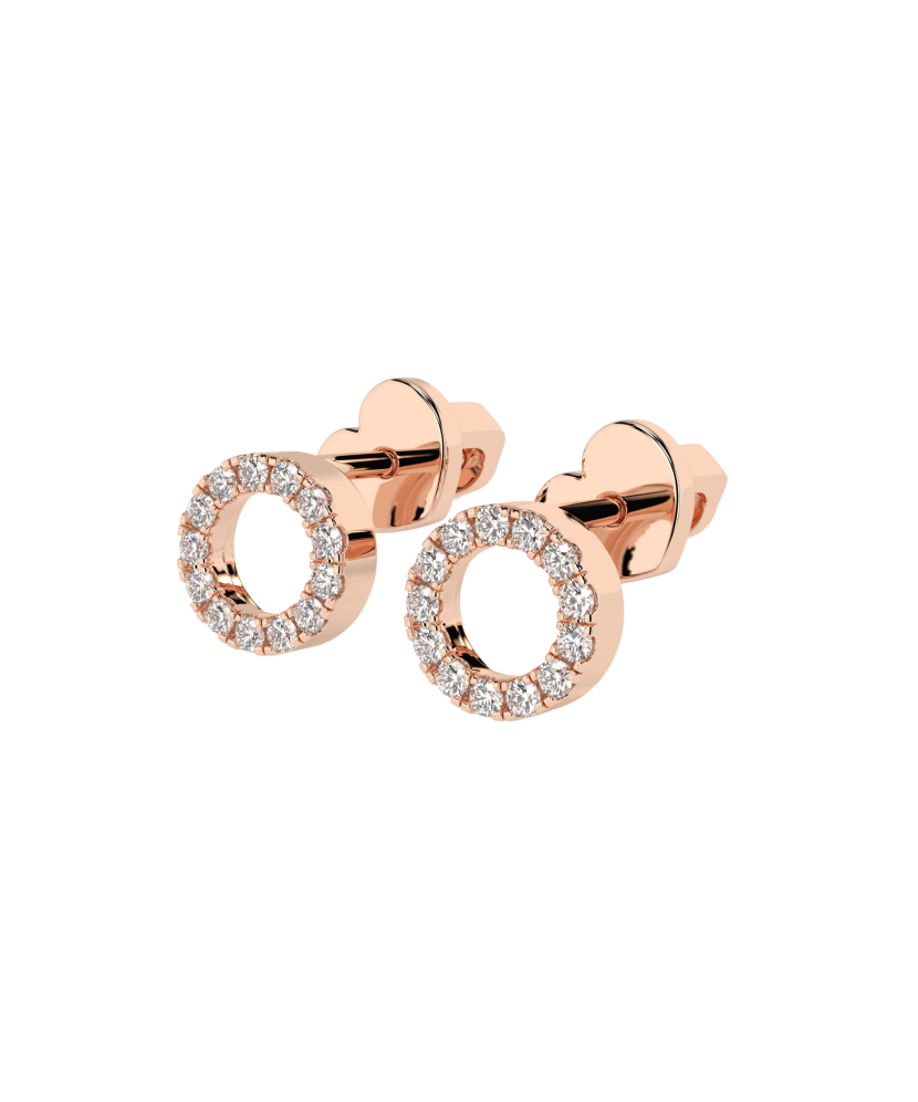 Gold earrings with diamonds Gold earrings with diamonds