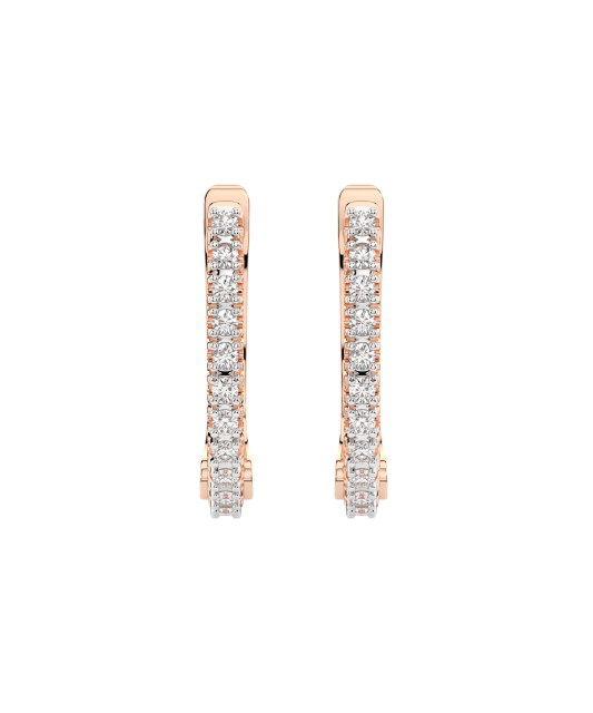 Gold earrings with diamonds