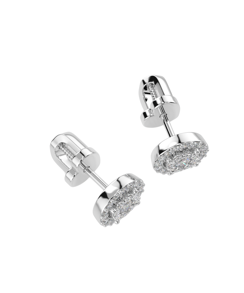 White gold earrings with diamonds