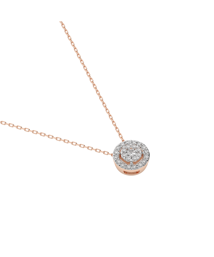 Gold chain with diamond pendant