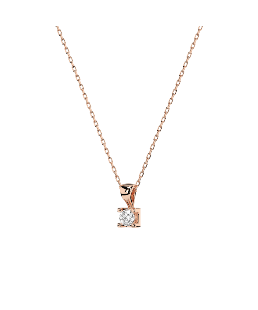 Gold chain with diamond pendant