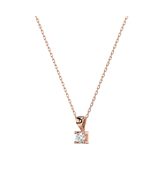 Gold chain with diamond pendant