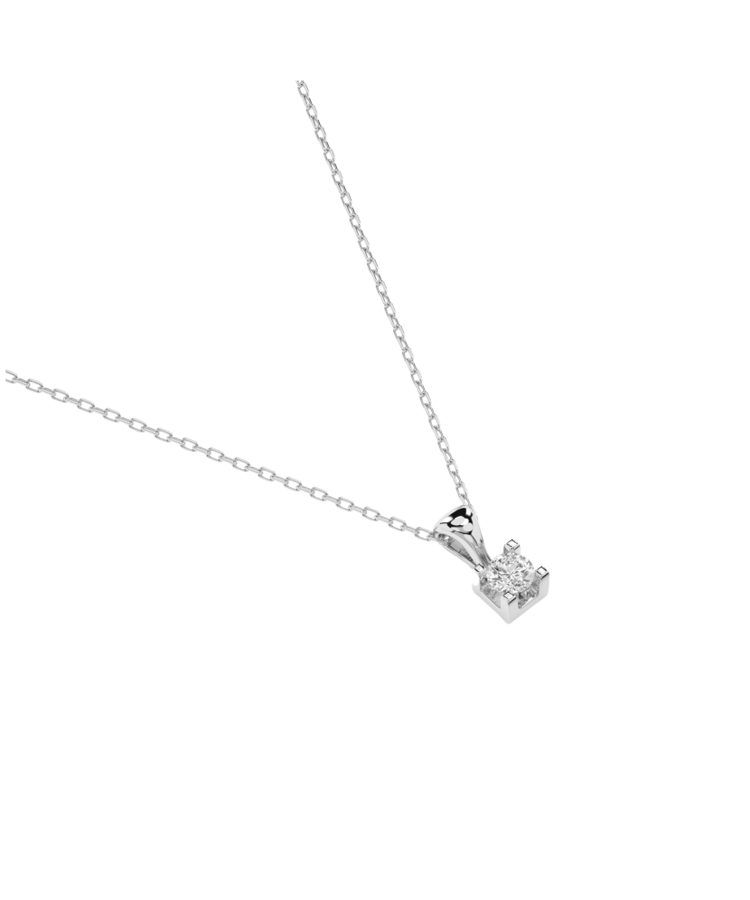 White Gold chain with diamond pendant