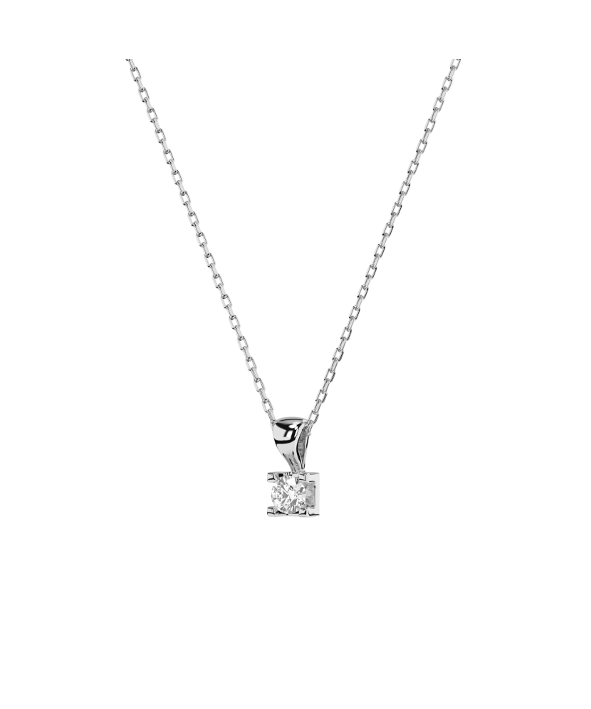 White Gold chain with diamond pendant