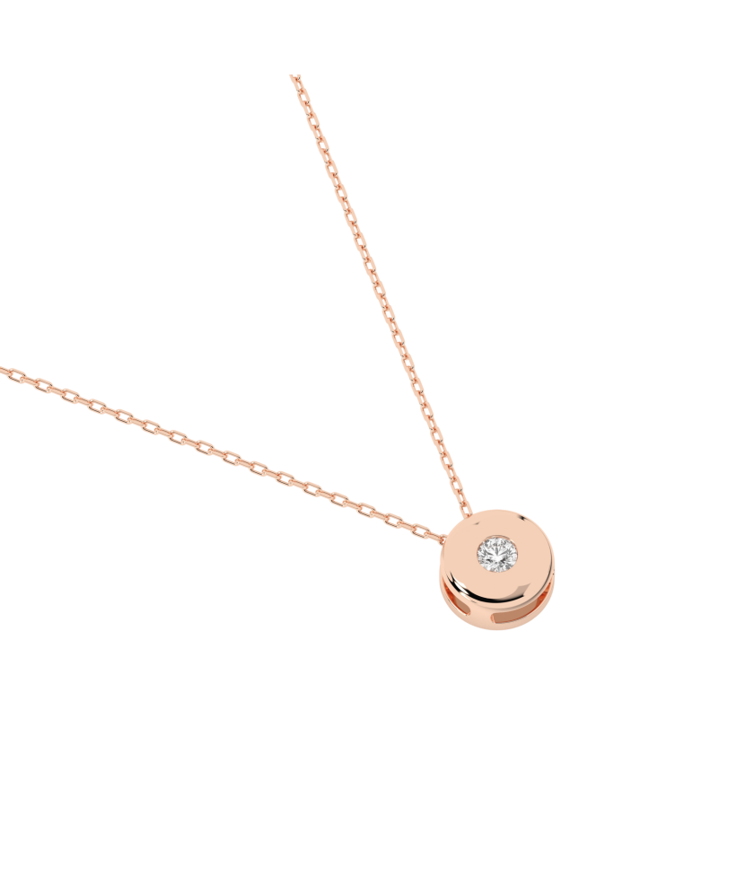 Gold chain with diamond pendant
