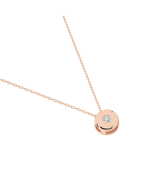 Gold chain with diamond pendant