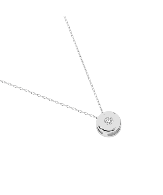 White Gold chain with diamond pendant