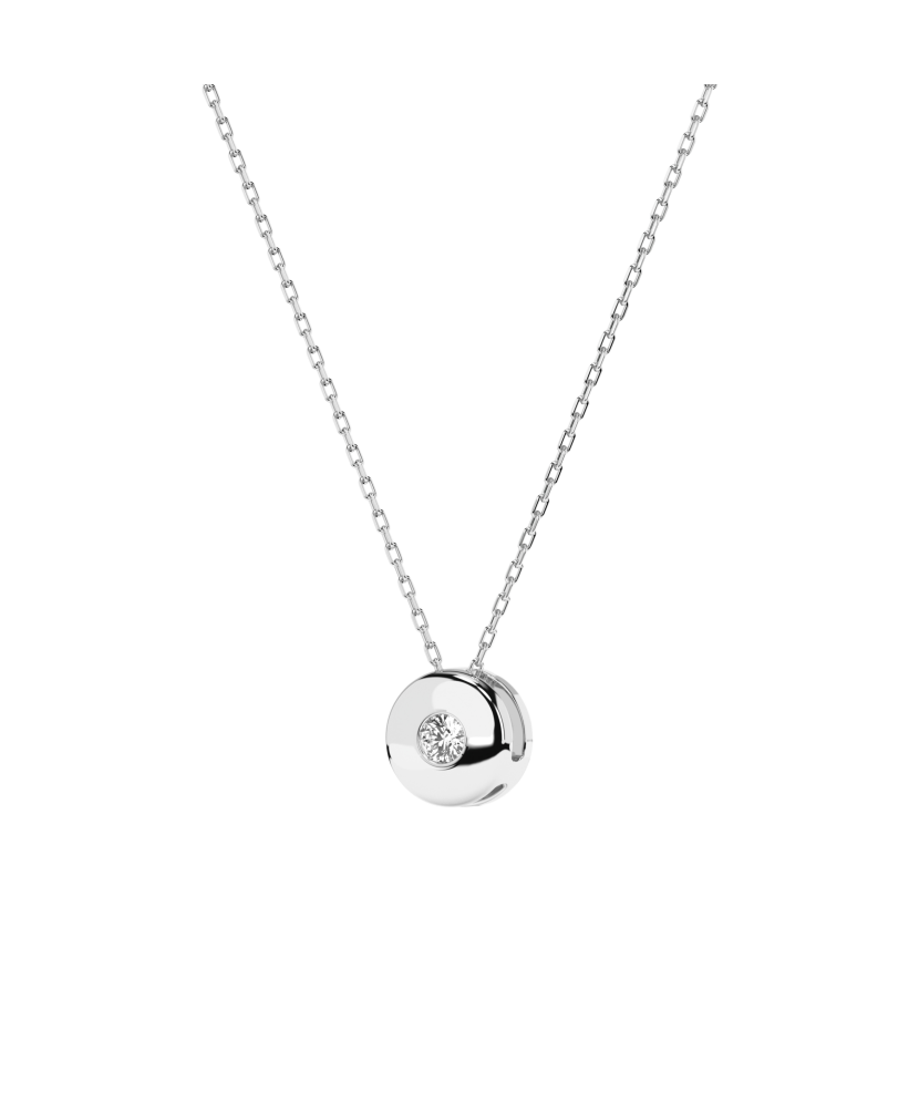 White Gold chain with diamond pendant