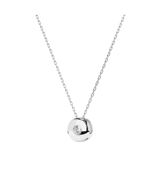 White Gold chain with diamond pendant