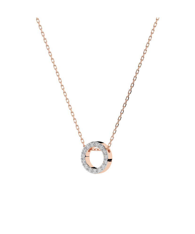 Gold chain with diamond pendant