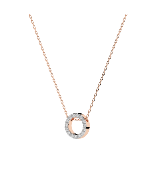 Gold chain with diamond pendant
