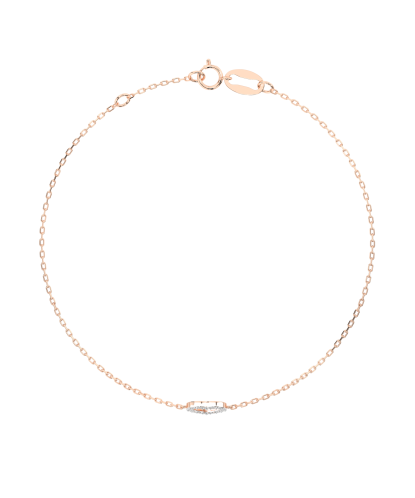 Gold bracelet with diamonds "Heart"