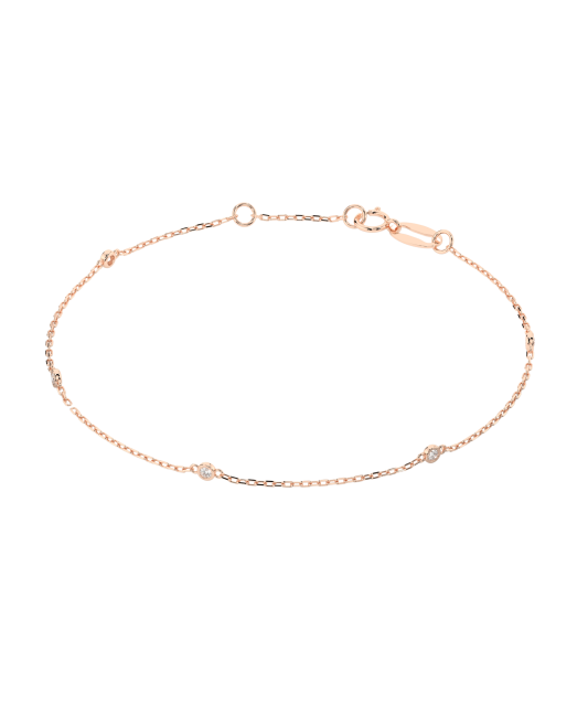 Gold bracelet with diamonds