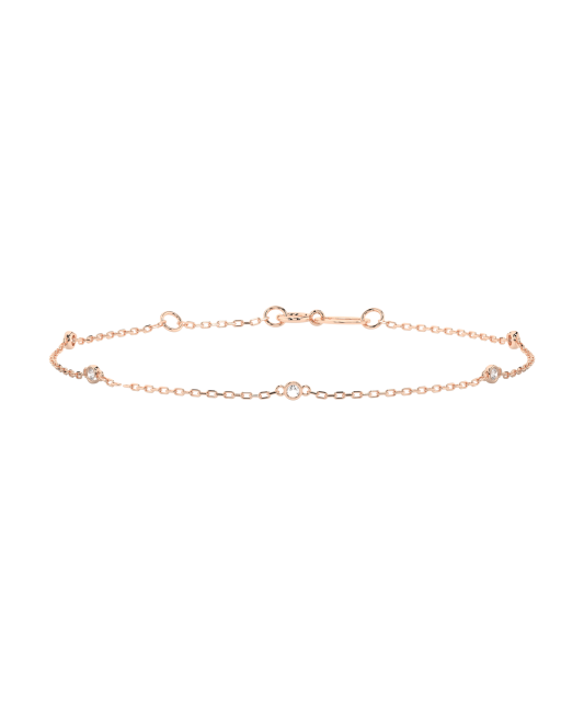 Gold bracelet with diamonds