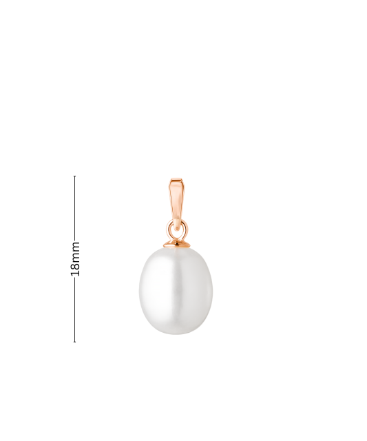 Gilded sterling silver pendant with pearl