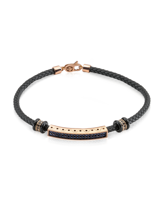 Gold bracelet with zircons