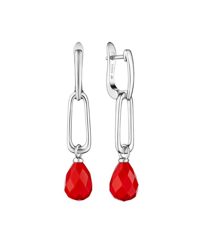 Sterling silver earrings with corals