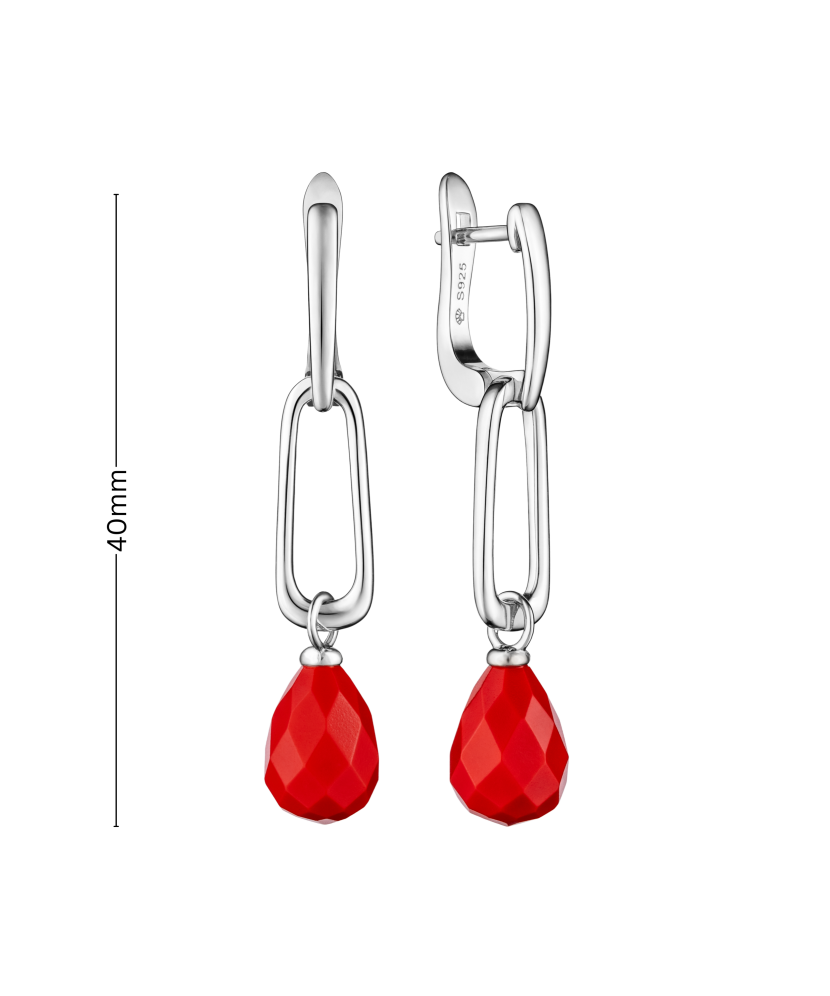 Sterling silver earrings with corals
