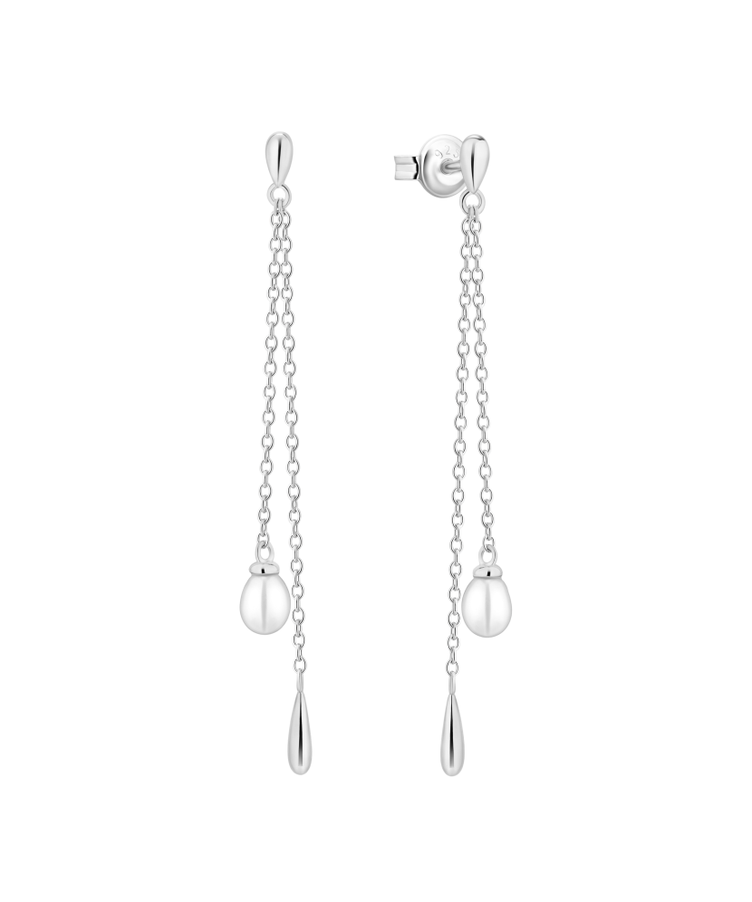 Sterling silver earrings with pearls