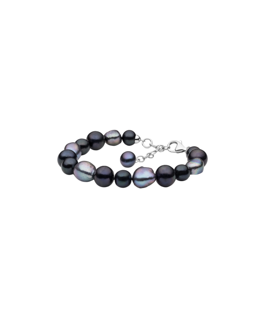 Pearl bracelet with silver