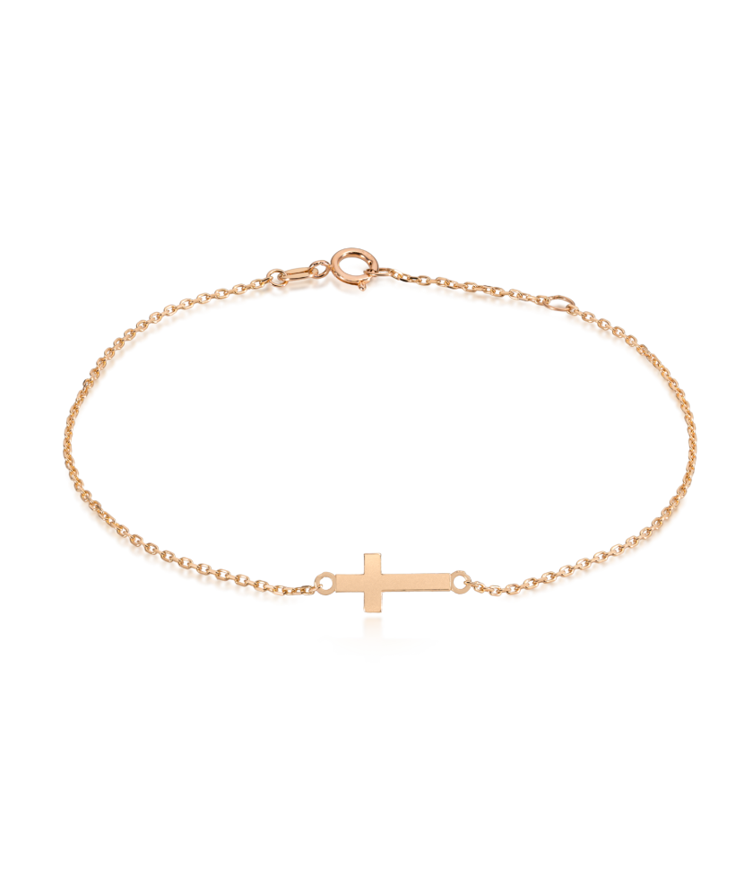 Золотой браслет "крест"