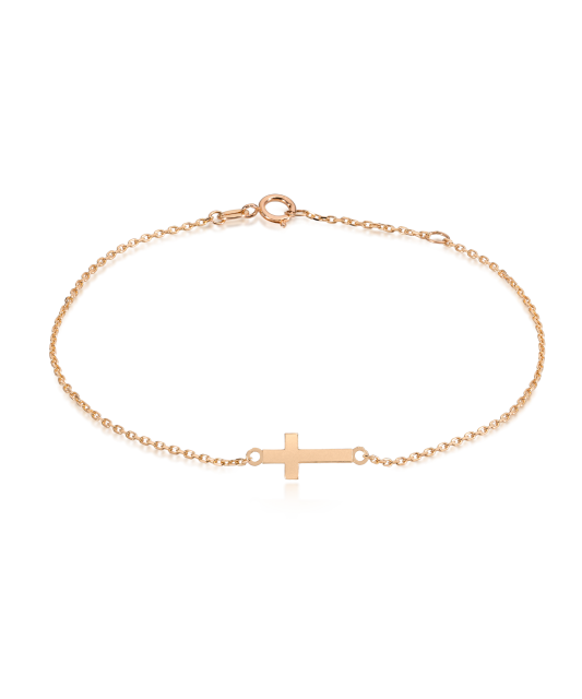 Золотой браслет "крест"