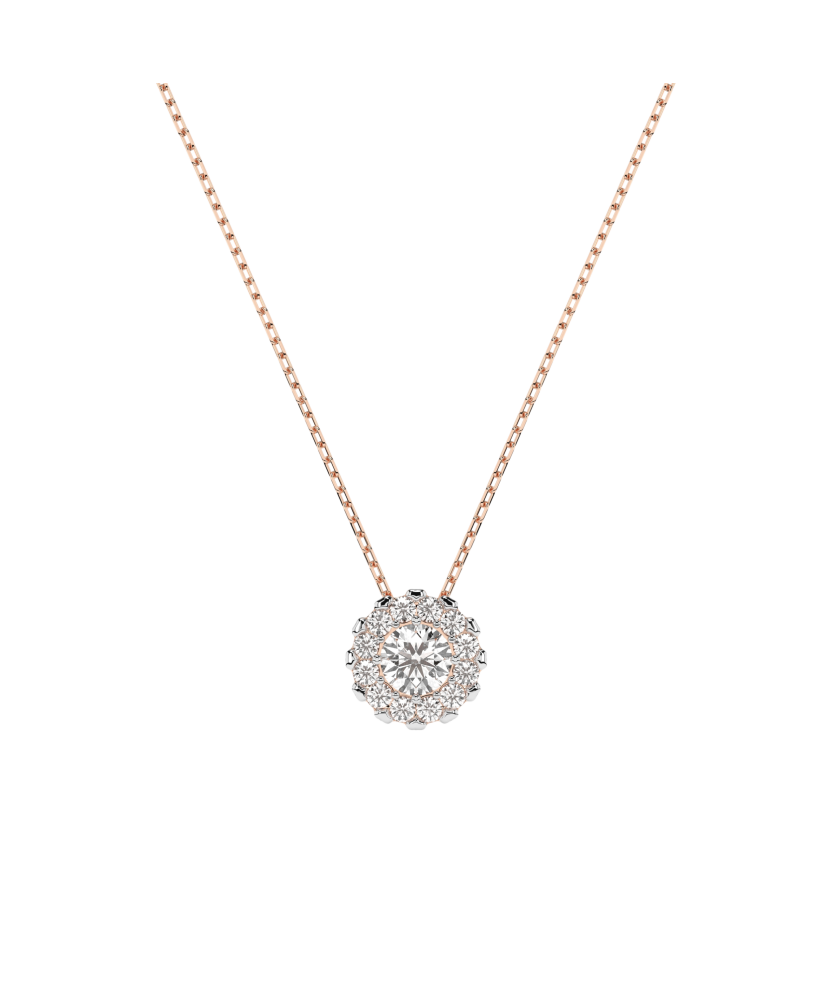 Gold chain with diamond pendant