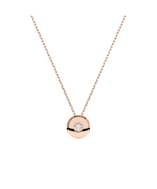 Gold chain with diamond pendant