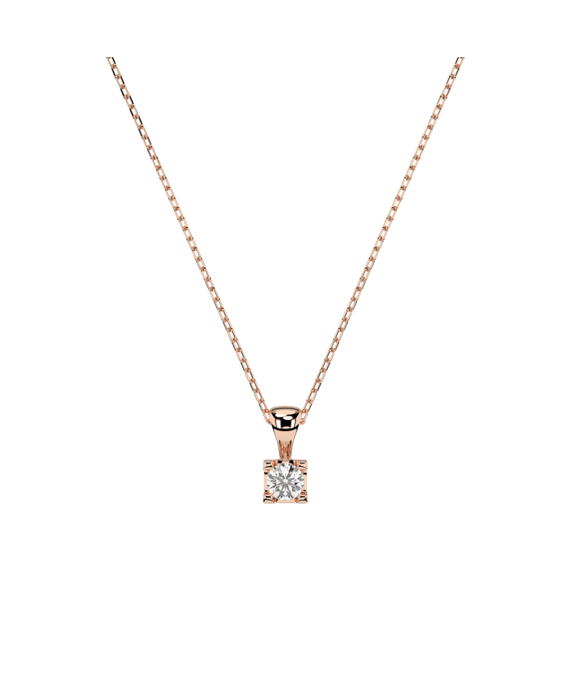 Gold chain with diamond pendant