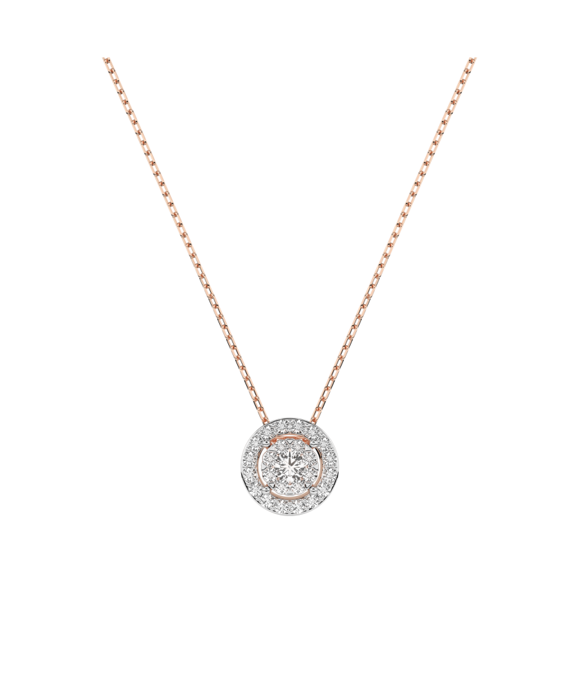 Gold chain with diamond pendant