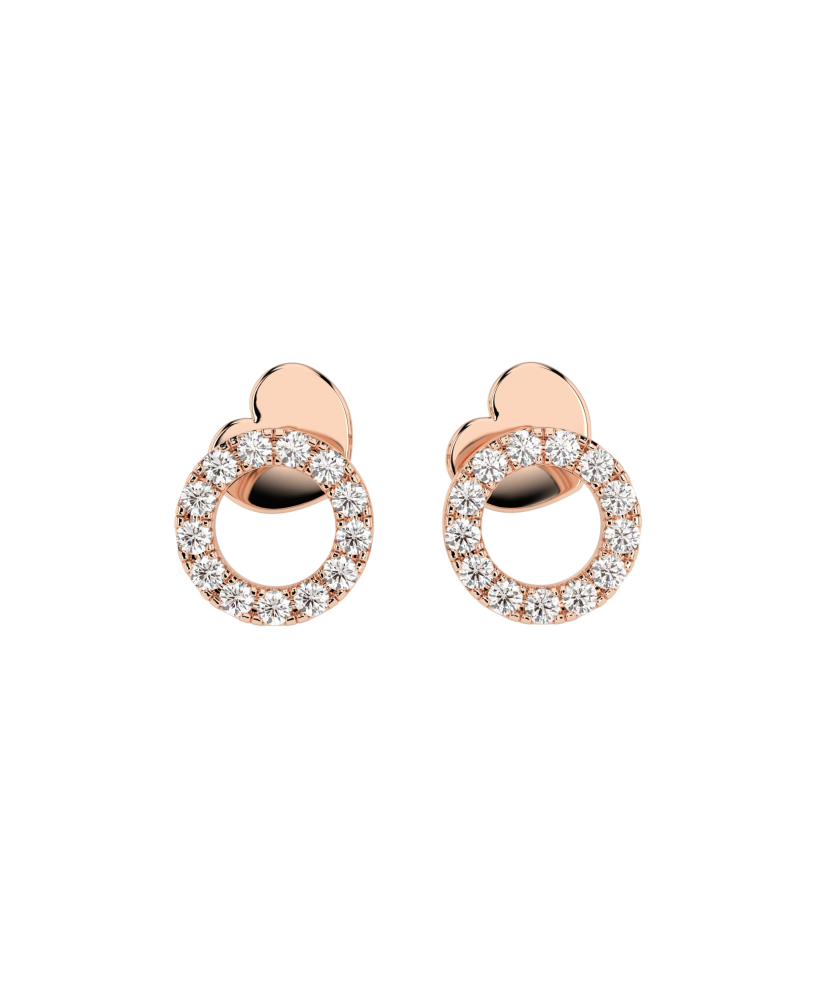 Gold earrings with diamonds Gold earrings with diamonds