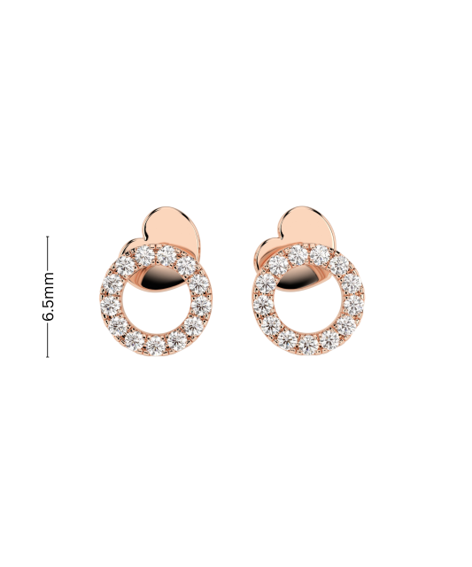 Gold earrings with diamonds
