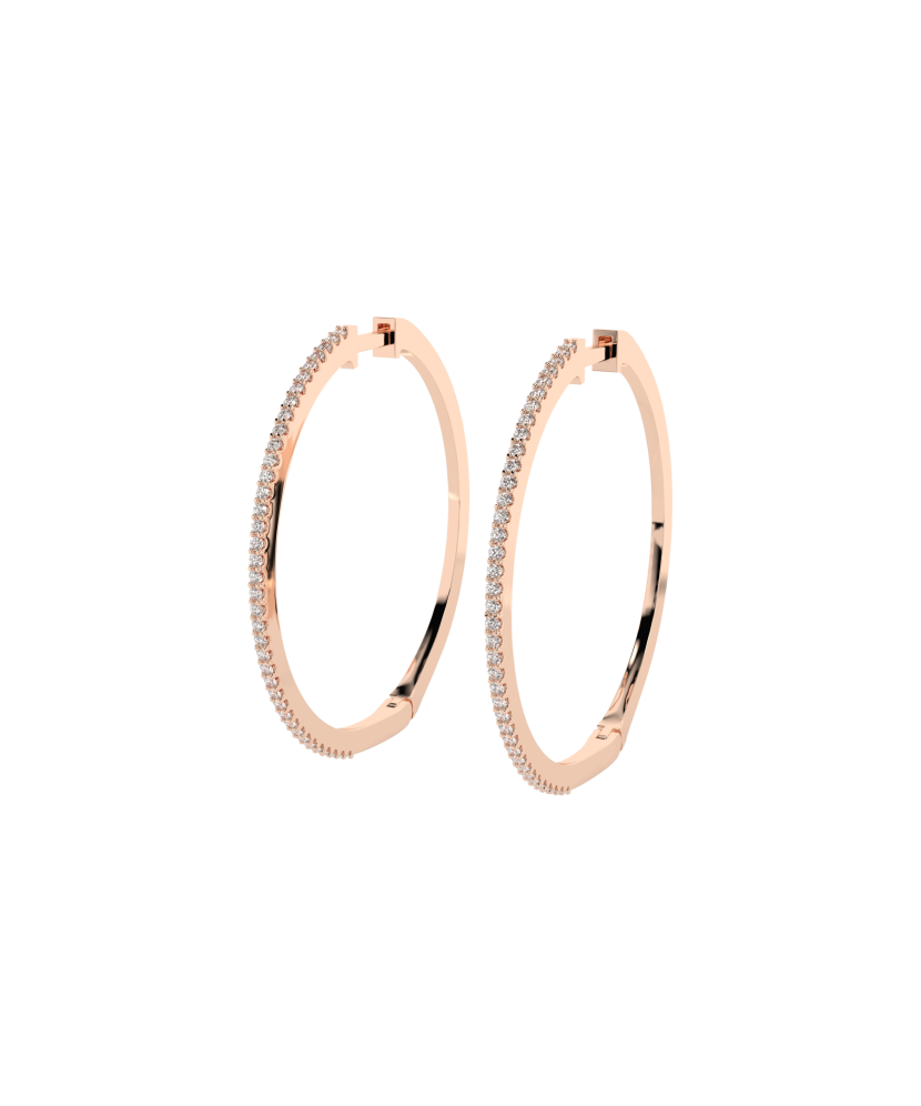 Gold earrings with diamonds