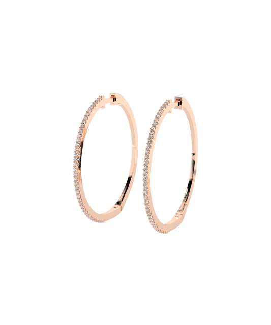 Gold earrings with diamonds