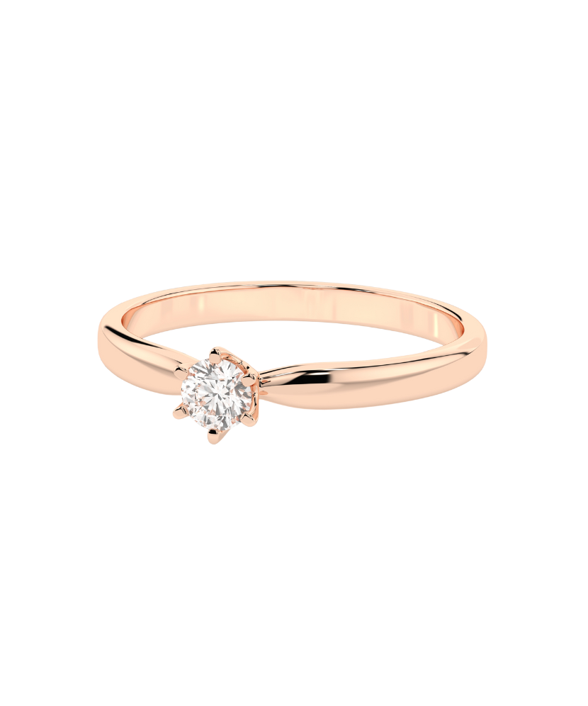 Gold ring with diamond