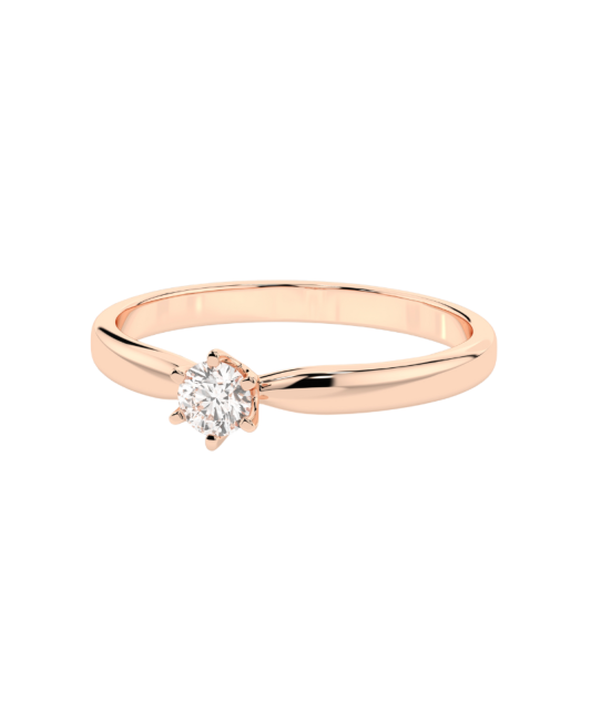 Gold ring with diamond