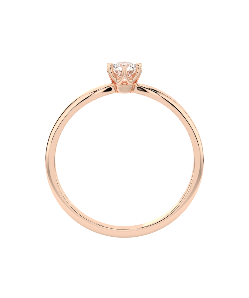 Gold ring with diamond